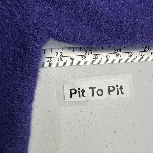 Linea by Louis Dell Olio Women Cardigan Size M Wool Purple Embroidered Folk FLAW - Picture 6 of 8